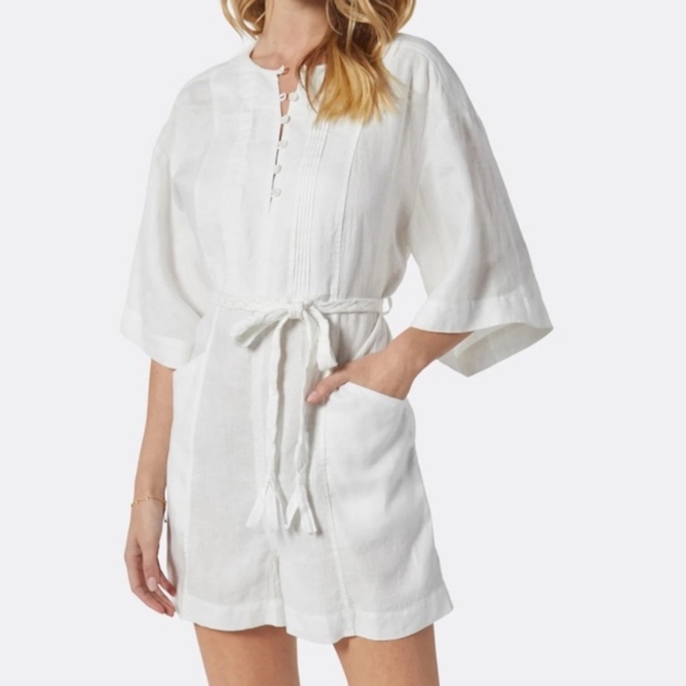 Joie White Linen Romper